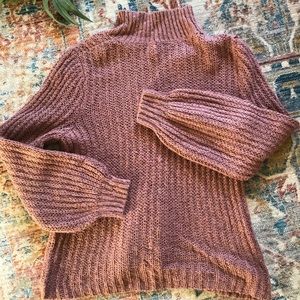 Lucky Brand Pink Sweater with Bell Sleeves Large